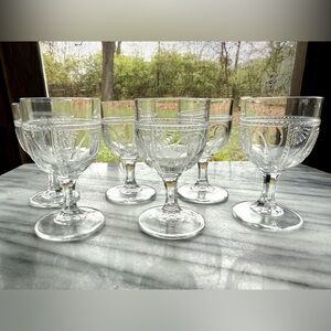 EAPG Richards and Hartley PARROT; OWL & FAN Goblet cordial, juice, wine. Rare!